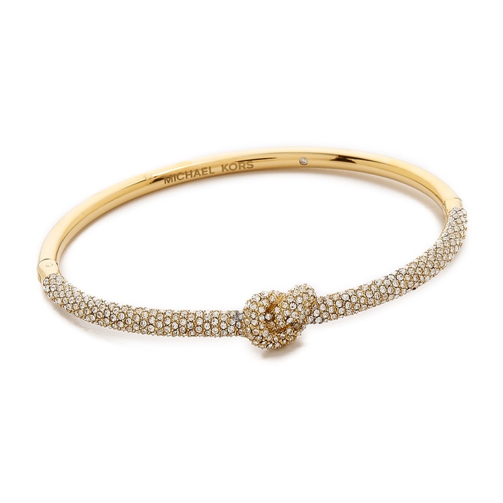 Michael Kors Pave Gold Plated Knot Bracelet